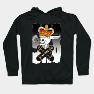 van King - King Royal Skull Metal SK8 - The Streets Are My Kingdom Hoodie